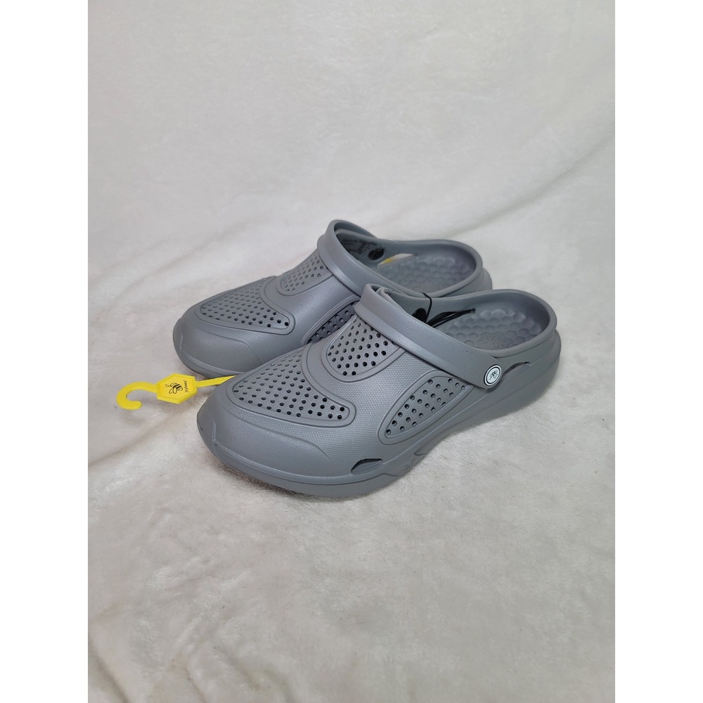 Modern Rubber Clogs Mens Size 8 Gray Vacation Water Safe Slip On Comfort Shoes